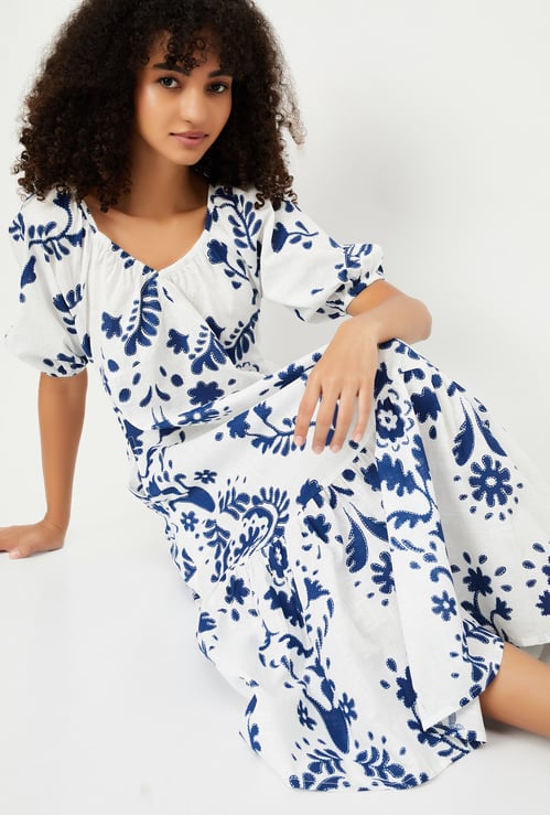 Kalki x Max Women Floral Print Midi Dress