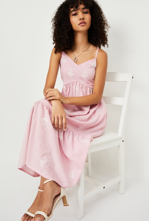 Kalki x Max Women Embroidered A-line Dress