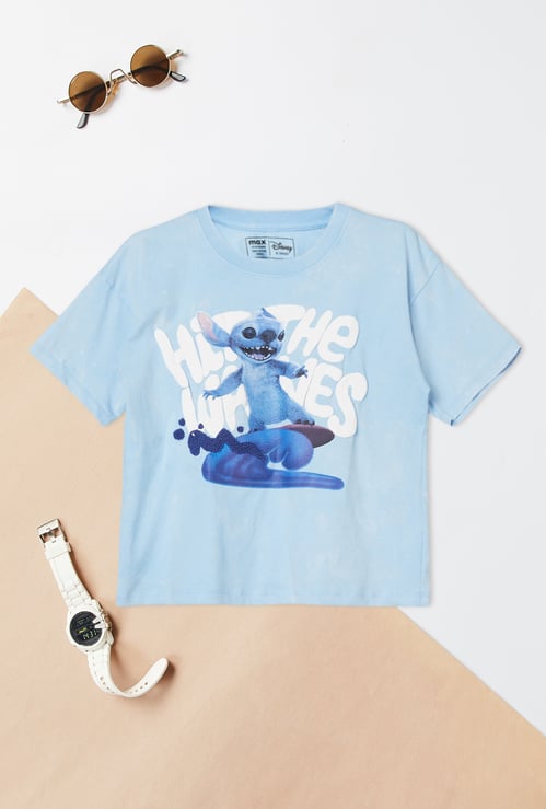 Girls Lilo & Stitch Print T-shirt