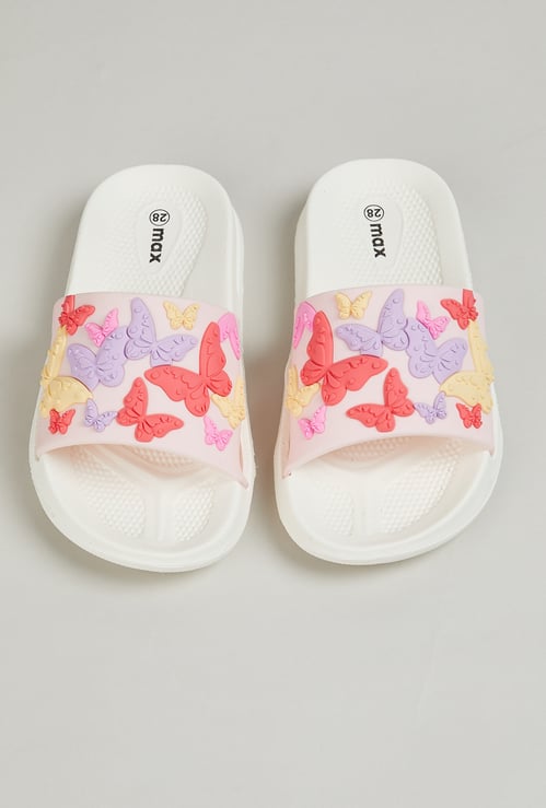 Girls Textured Sliders
