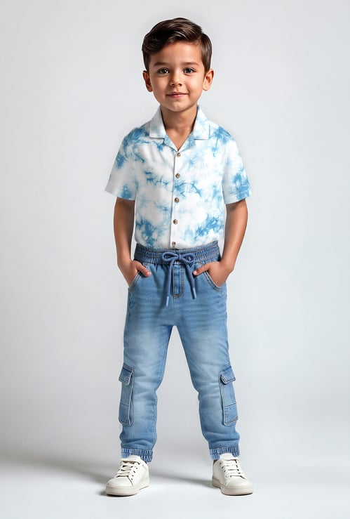 Boys Washed Cargo Jeans
