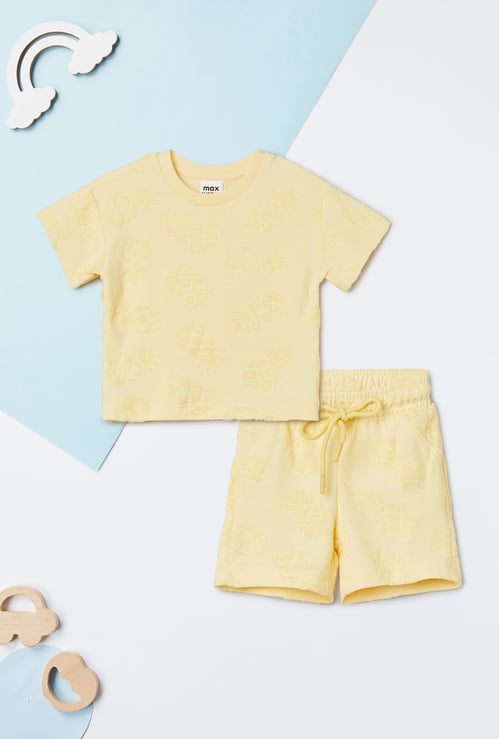 Boys Embroidered Shorts Set