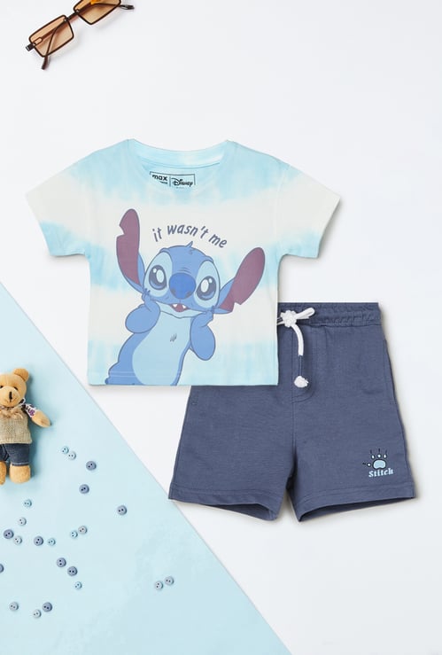 Boys Lio & Stitch Print Shorts Set