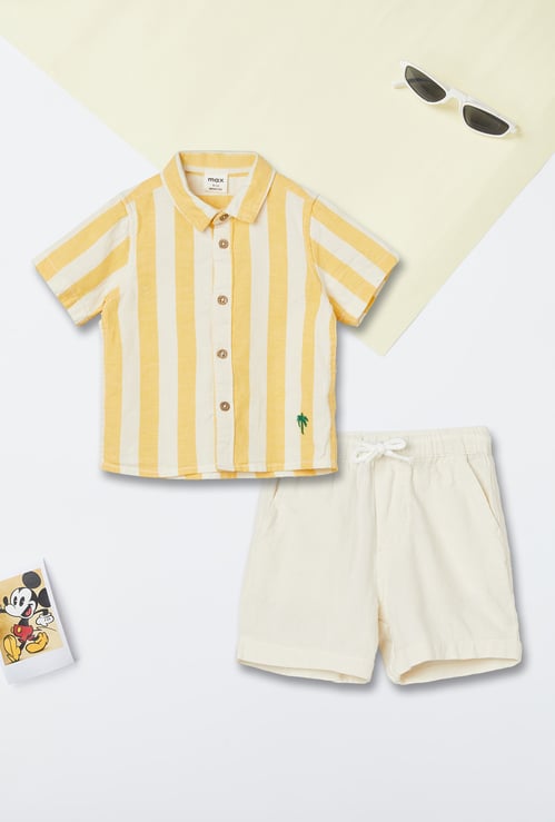 Boys Striped Shorts Set