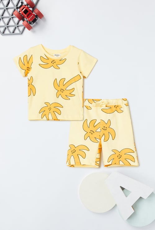 Boys Printed Shorts Set