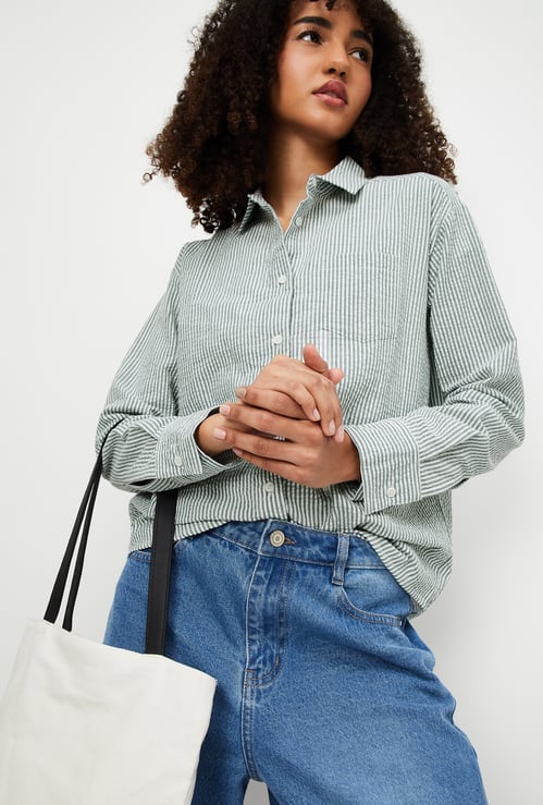 Women Regular Fit Striped Shirt