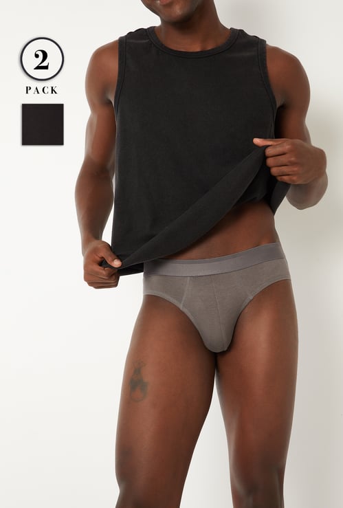 Men Assorted Anti- Bacterial Briefs - Pack of 2