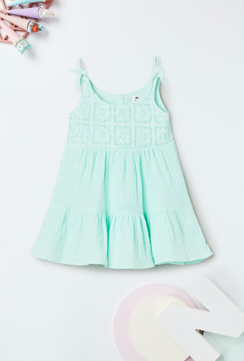 Girls Crochet Embroidered Dress