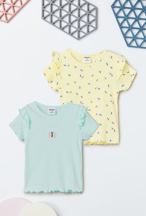 Girls Printed Top - Pack of 2