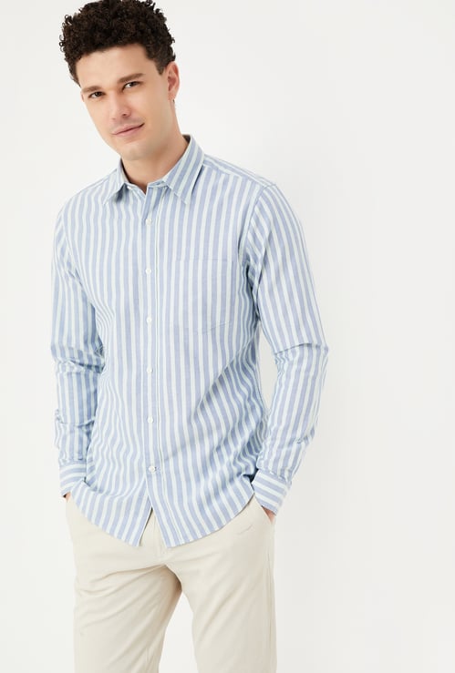 Men Striped Slim Fit Shirt