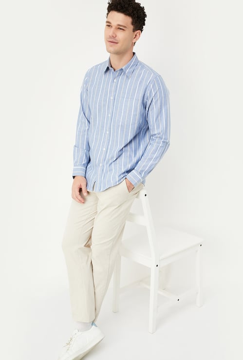 Men Striped Slim Fit Shirt
