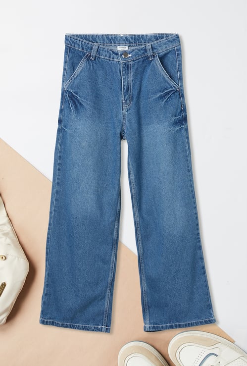 Girls Washed Slim Fit Jeans