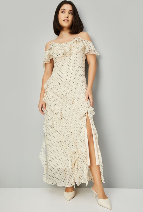 Kalki x Max Women Polka Dots Ruffles Dress