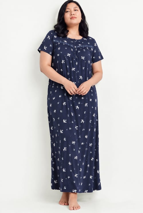 Women Floral Print Nightgown