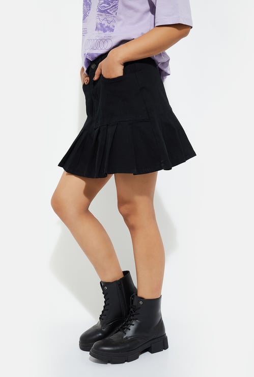 URB_N Women Pleated Mini Skirt