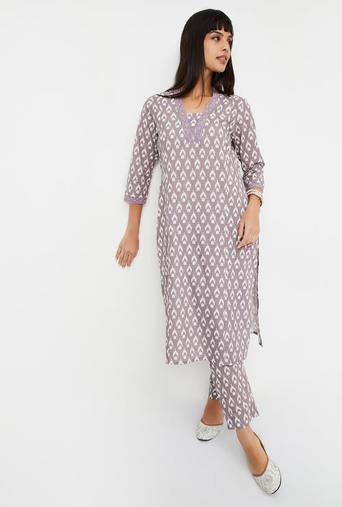 Women Printed Straight Kurta Set