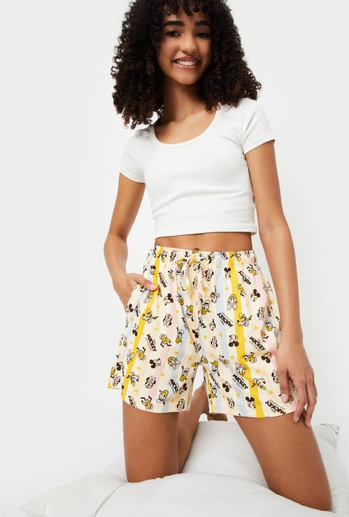 Women Mickey & Friends Printed Shorts
