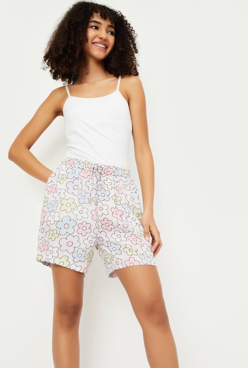 Women Floral Print Shorts