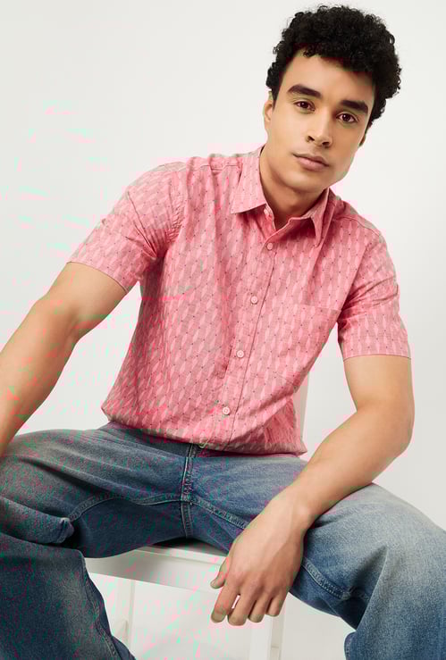 Men Printed Slim Fit Shirt