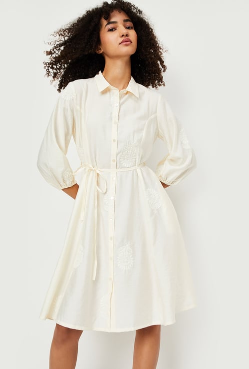 Kalki x Max Women Embroidered Shirt Dress