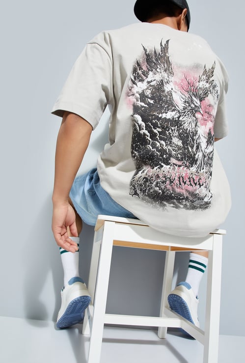 URB_N Men Printed Oversized T-shirt