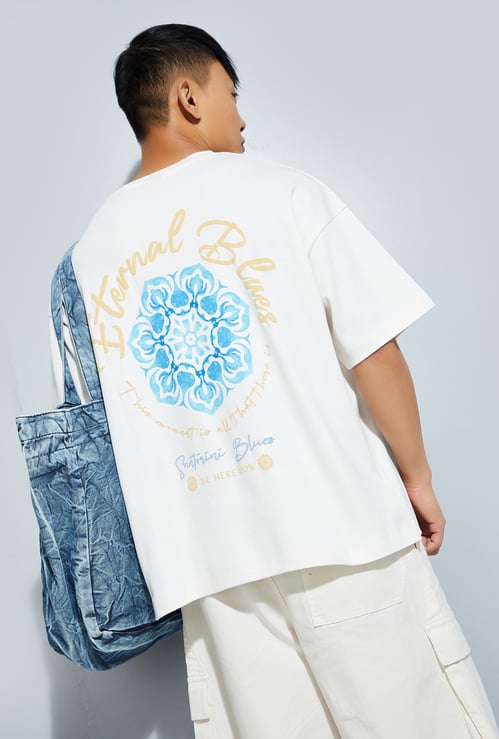 URB_N Men Printed Boxy Fit T-shirt