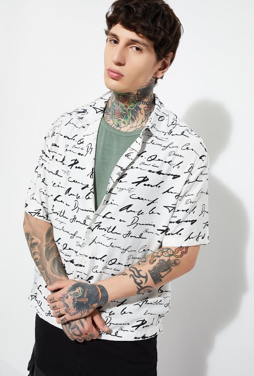 URB_N Men Printed Relaxed Fit Shirt