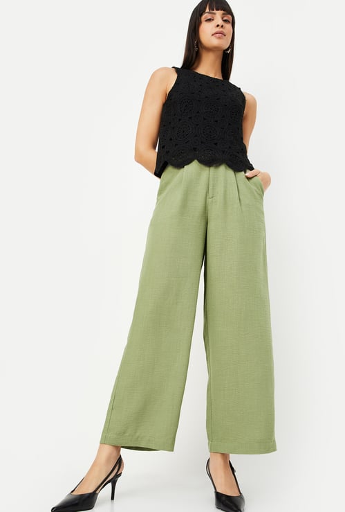 Women Textured Trousers