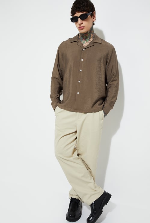 URB_N Men Textured Relaxed Fit Shirt