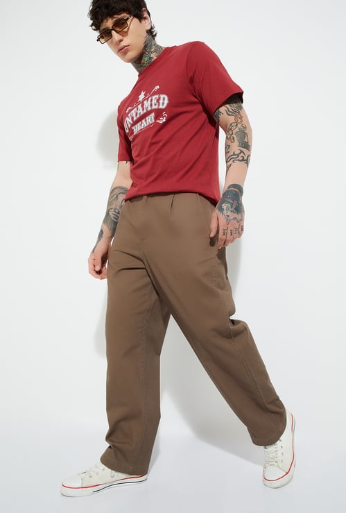 URB_N Men Solid Loose Fit Trousers