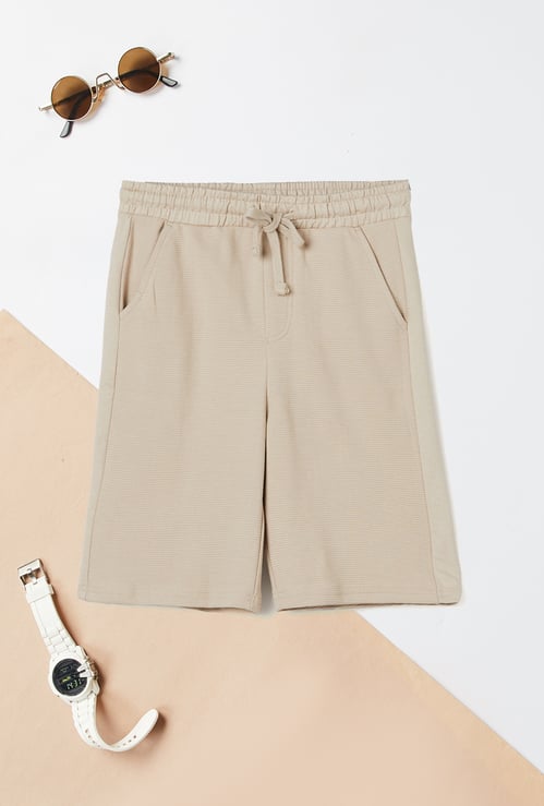 Boys Solid Knit Shorts