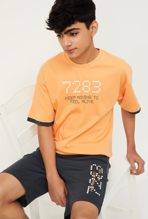Boys Printed Shorts Set