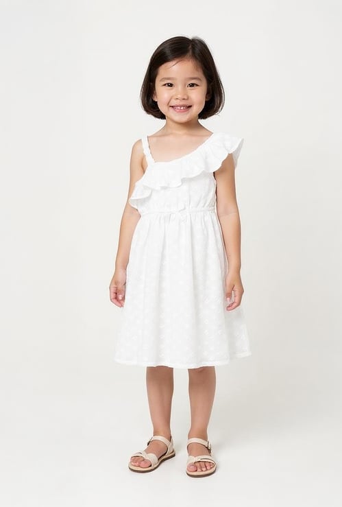 Girls Embroidered A-line Dress
