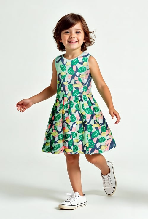 Girls Printed Dress