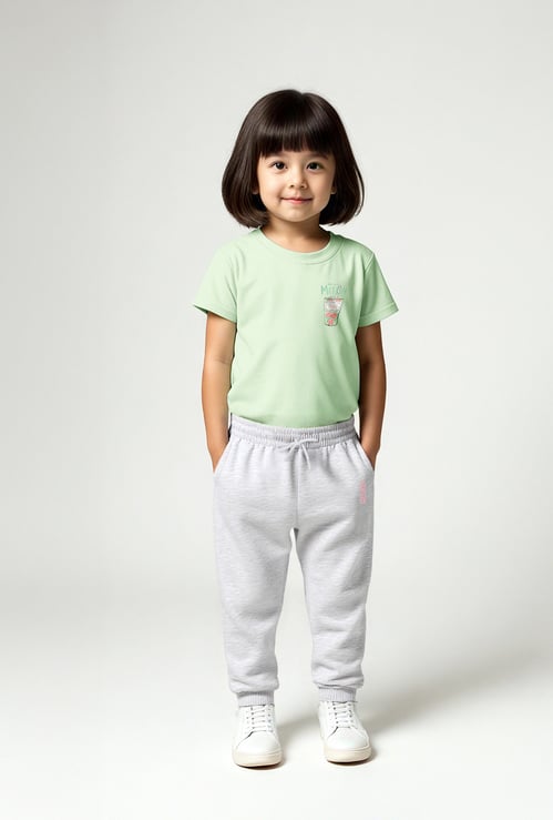 Girls Solid Joggers