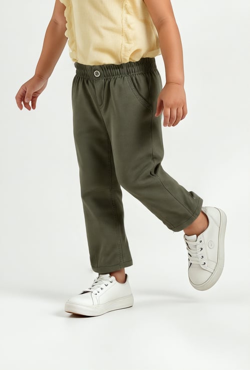 Girls Solid Trousers