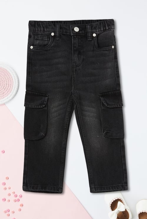 Boys Washed Cargo Jeans