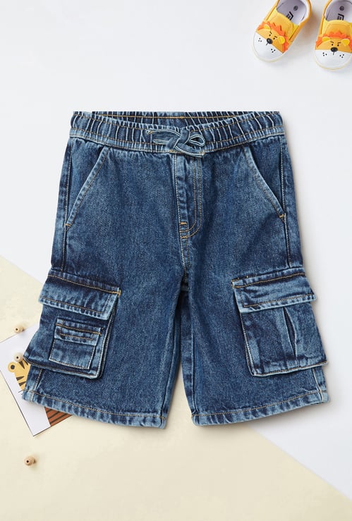 Boys Washed Cargo Shorts