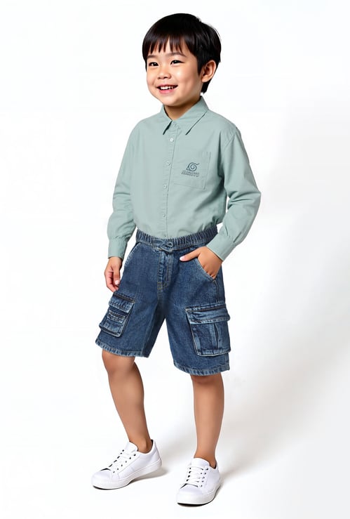 Boys Washed Cargo Shorts