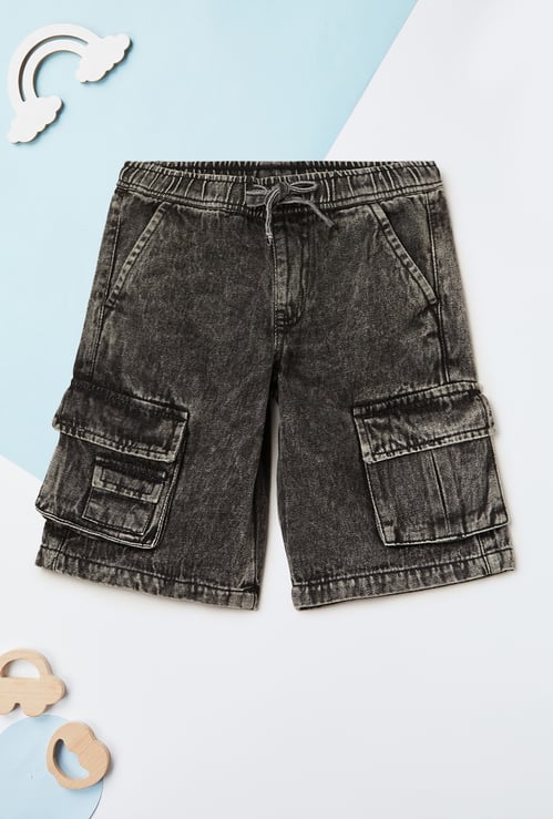 Boys Washed Cargo Shorts