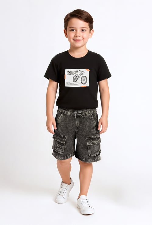 Boys Washed Cargo Shorts