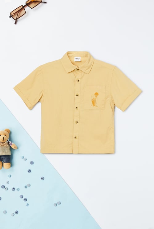 Boys Back Print Oversized Shirt