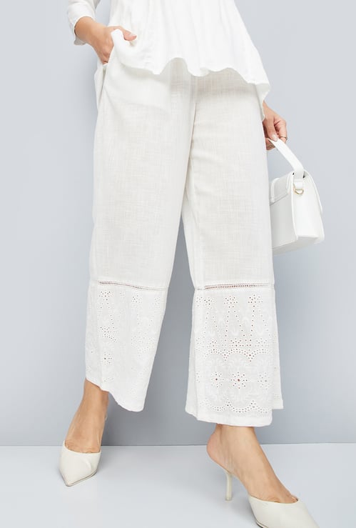 Women Sciffli Hem Palazzos