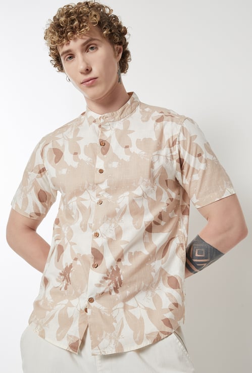 Men Printed Slim Fit Ethnic Shirt