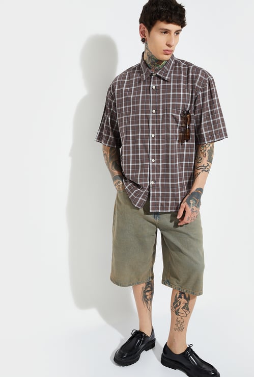 URB_N Men Checked Relaxed Fit Shirt