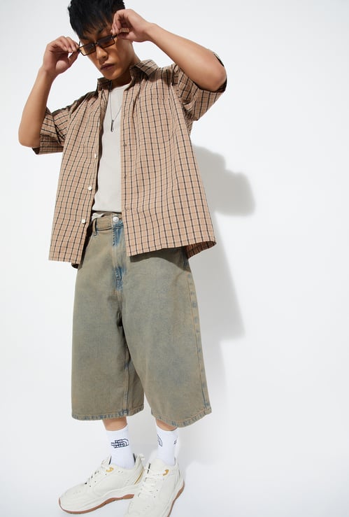 URB_N Men Checked Relaxed Fit Shirt