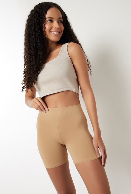 Women Solid Cycling Shorts