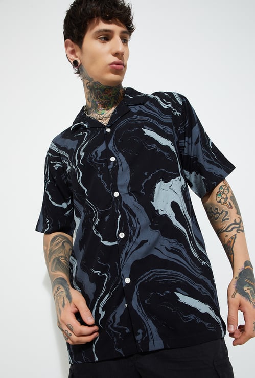 URB_N Men Printed Regular Fit Shirt