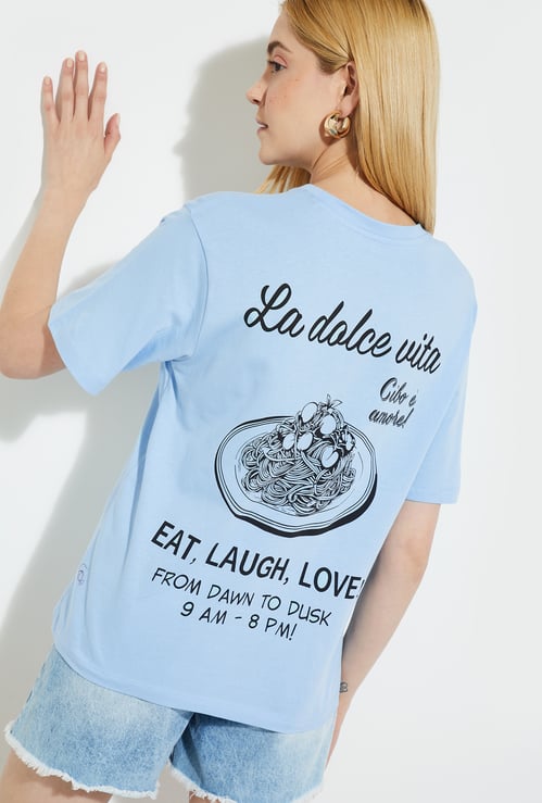 ALAYA F x URB_N Women Printed Oversized T-shirt