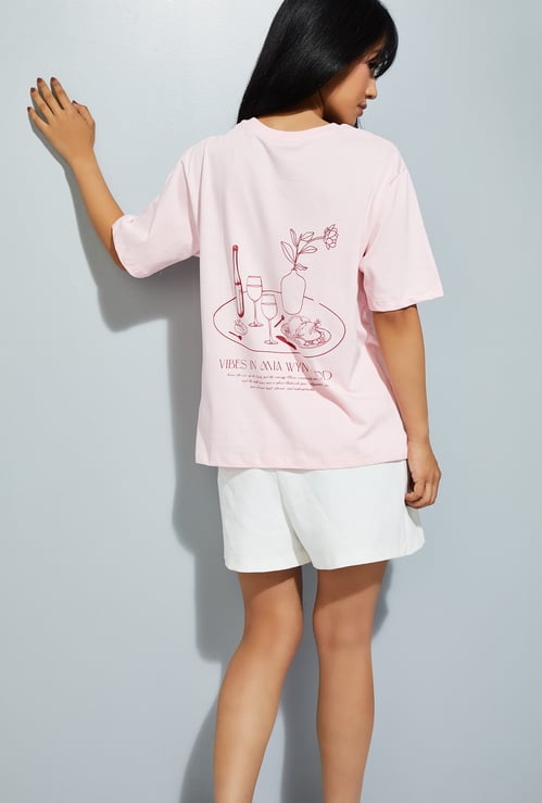 URB_N Women Printed Relaxed Fit T-shirt